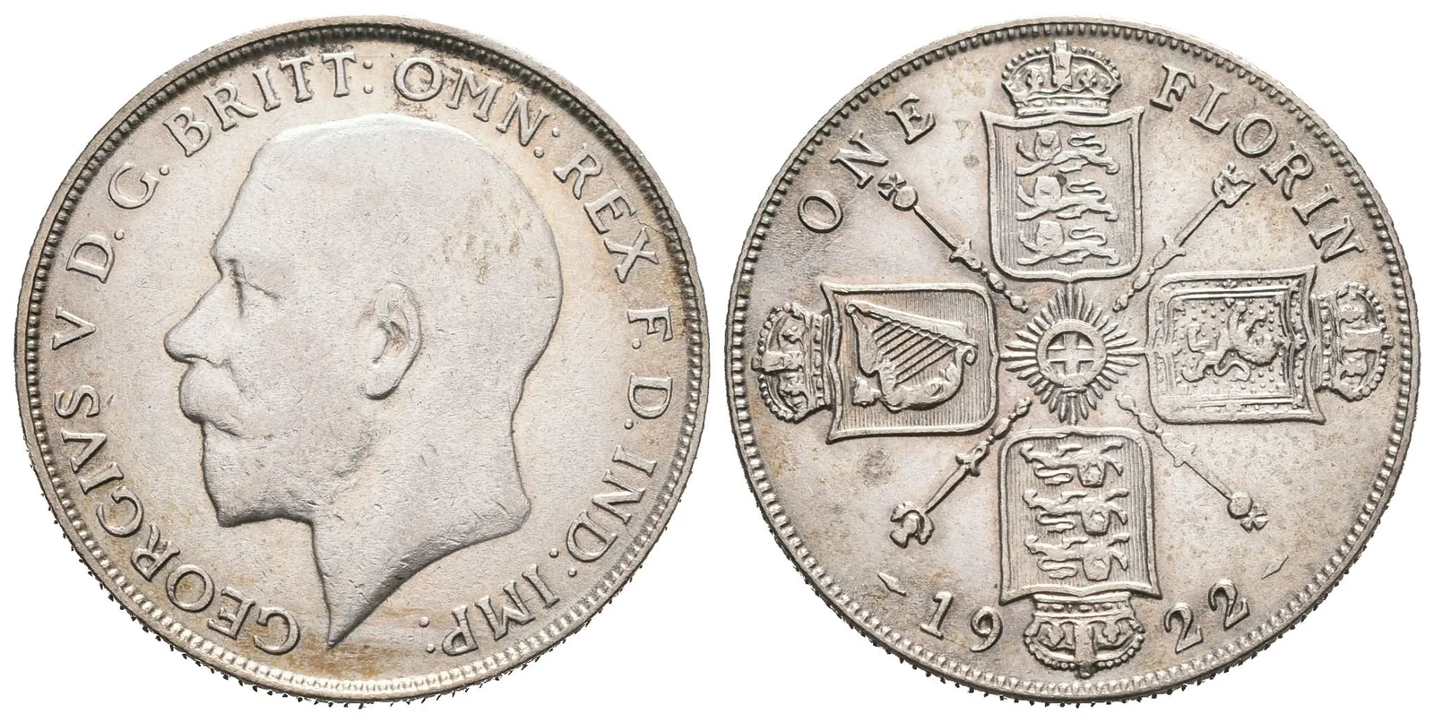 Velká Británie, One Florin 1922