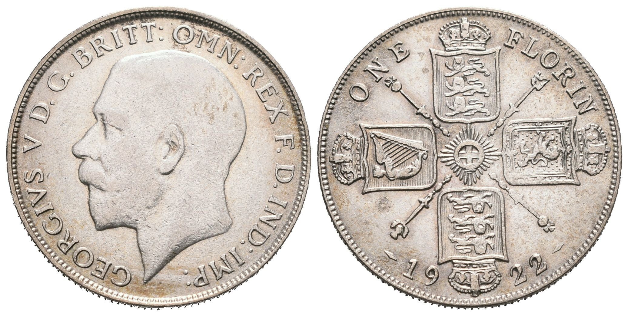 Velká Británie, One Florin 1922