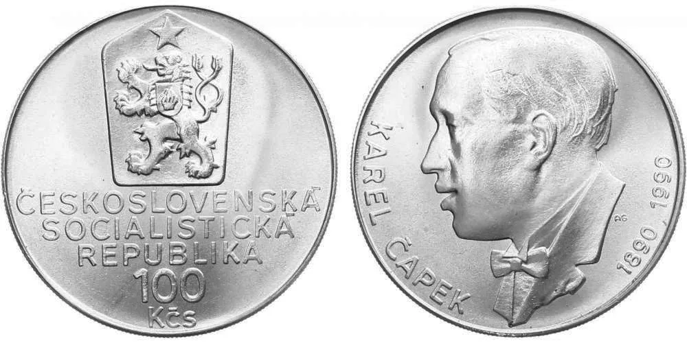 100 Kčs 1990 - Karel Čapek