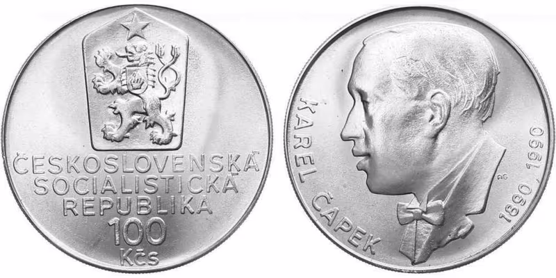 100 Kčs 1990 - Karel Čapek