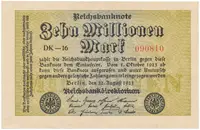 Německo, 10 Millionen Mark 1923, Ro.105a
