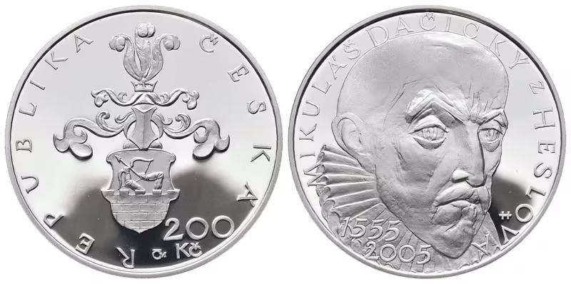 200 Kč 2005 - Mikuláš Dačický z Heslova, PROOF