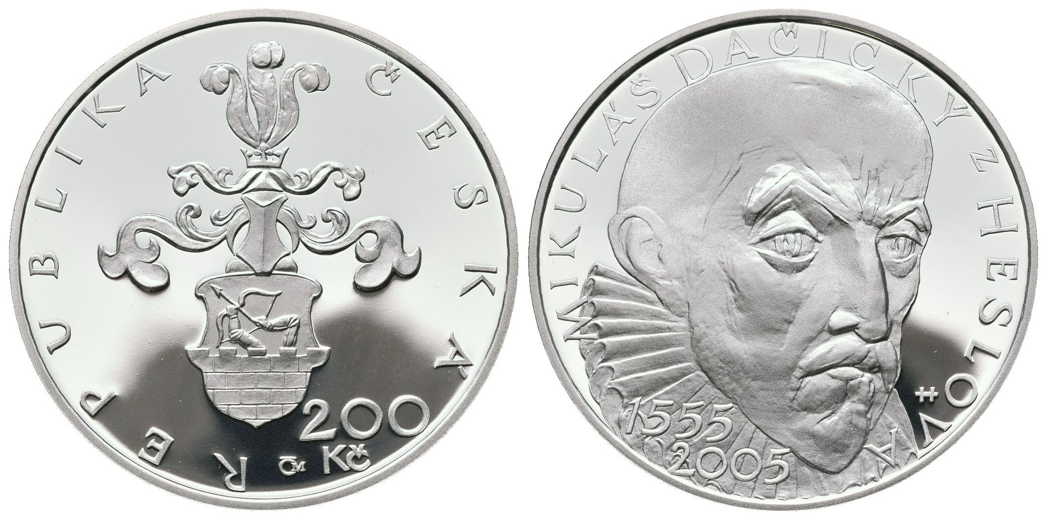 200 Kč 2005 - Mikuláš Dačický z Heslova, PROOF
