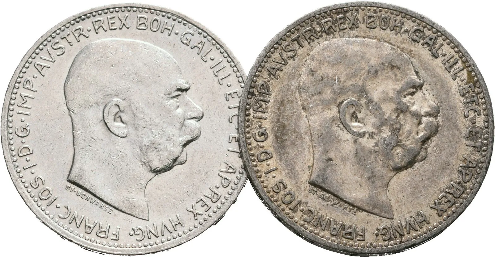 1 Koruna 1913, lot 2 ks