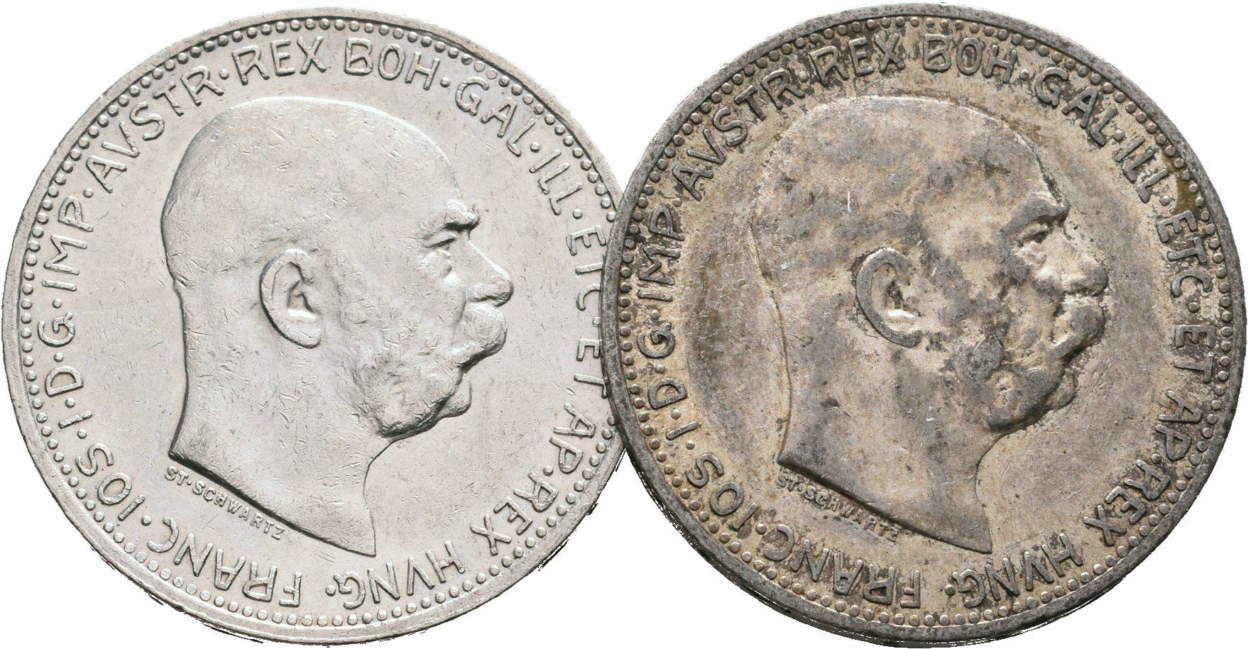 1 Koruna 1913, lot 2 ks