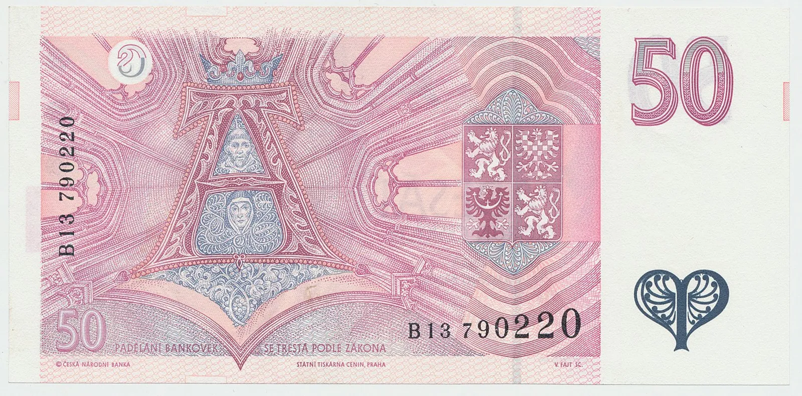 Česká republika, 50 Koruna 1994, série B, Hej.CZ15a