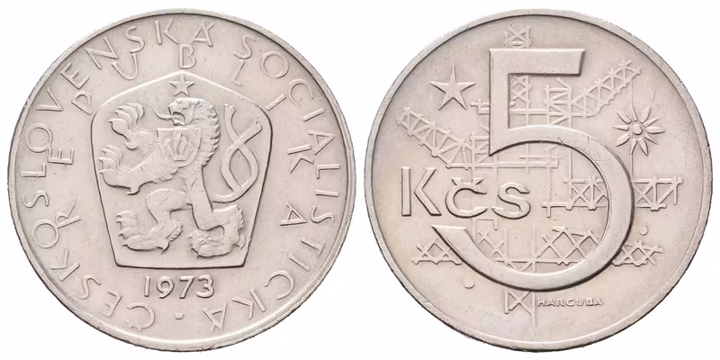 5 Koruna 1973, varianta A