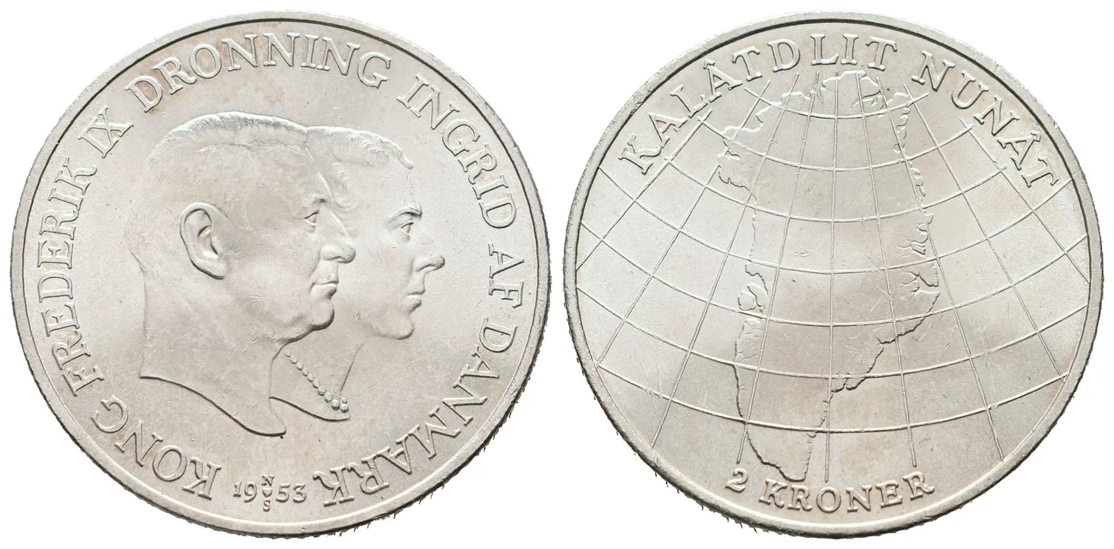 Dánsko, 2 Koruna 1953 - Grónsko