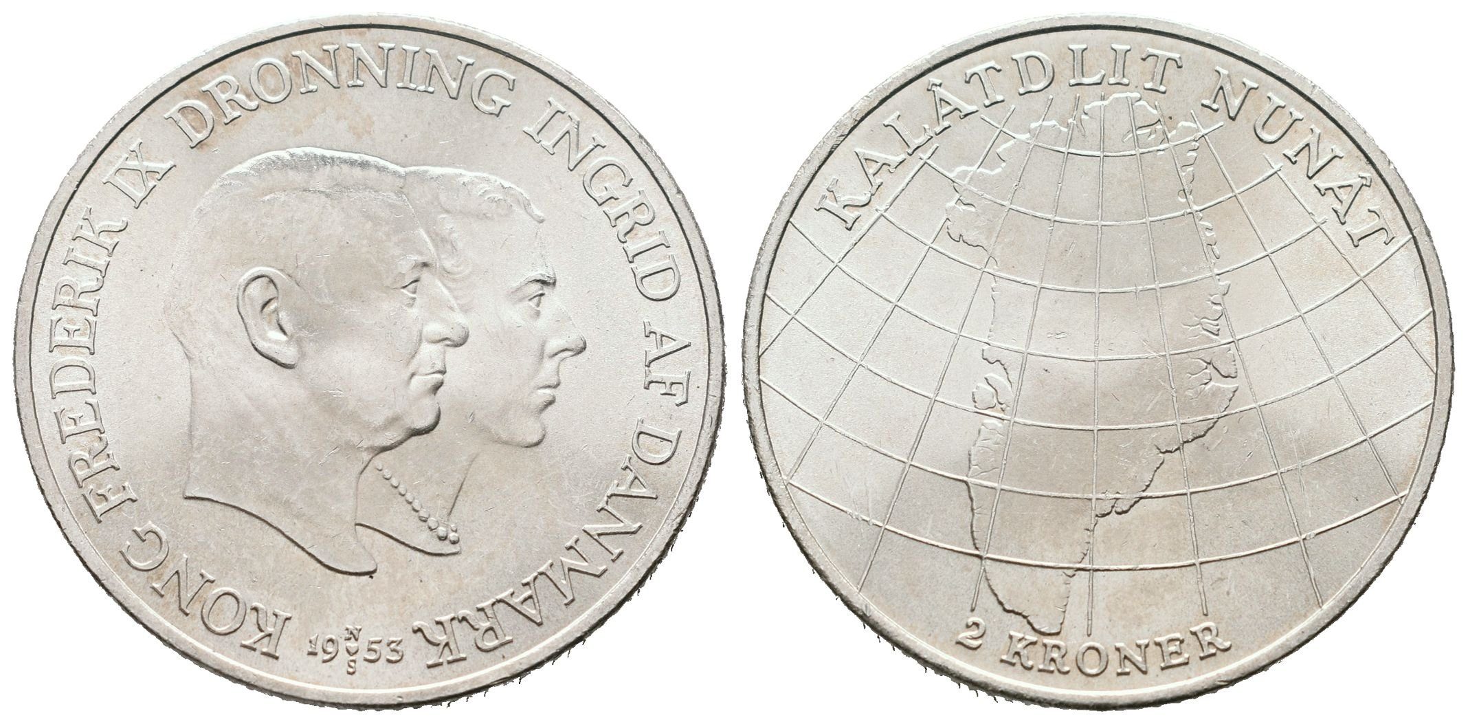 Dánsko, 2 Koruna 1953 - Grónsko
