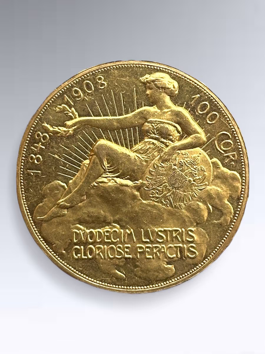 Mince 100 koruna, Františka Josefa I. (výroční) 1848 - 1908