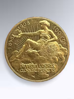 Mince 100 koruna, Františka Josefa I. (výroční) 1848 - 1908