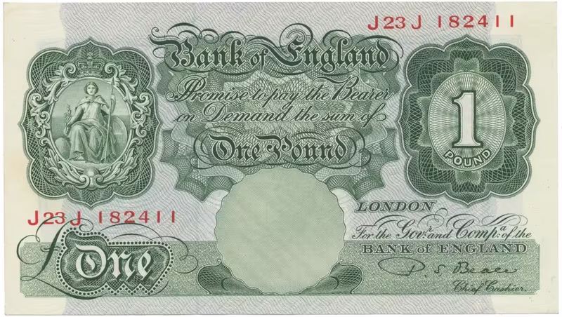 Velká Británie, 1 Pound (1949~1955), Beale, P.369b