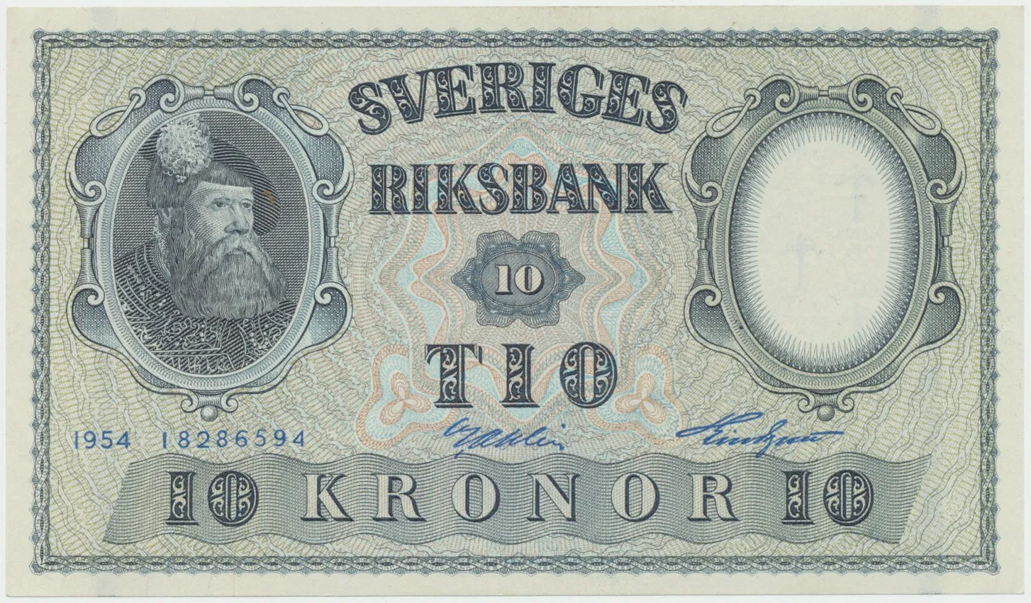 Švédsko, 10 Kronor 1954, P.43b
