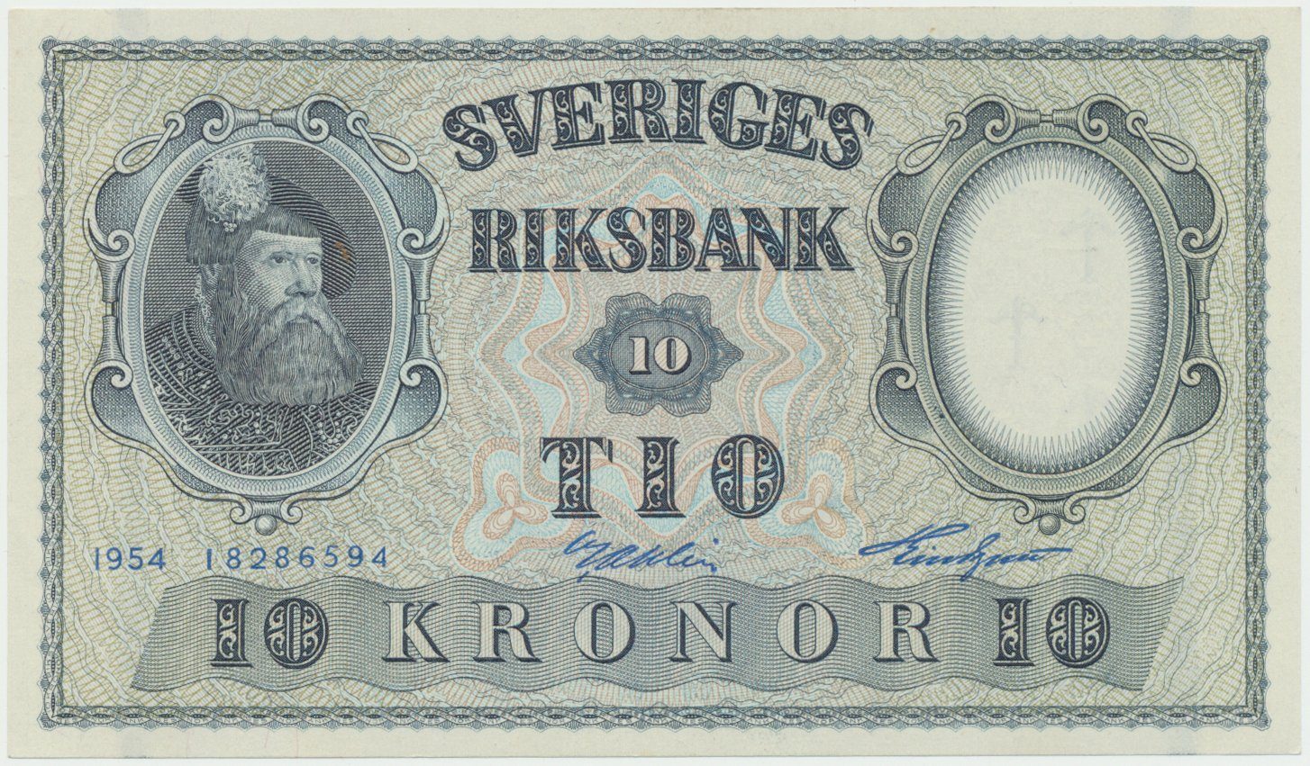Švédsko, 10 Kronor 1954, P.43b