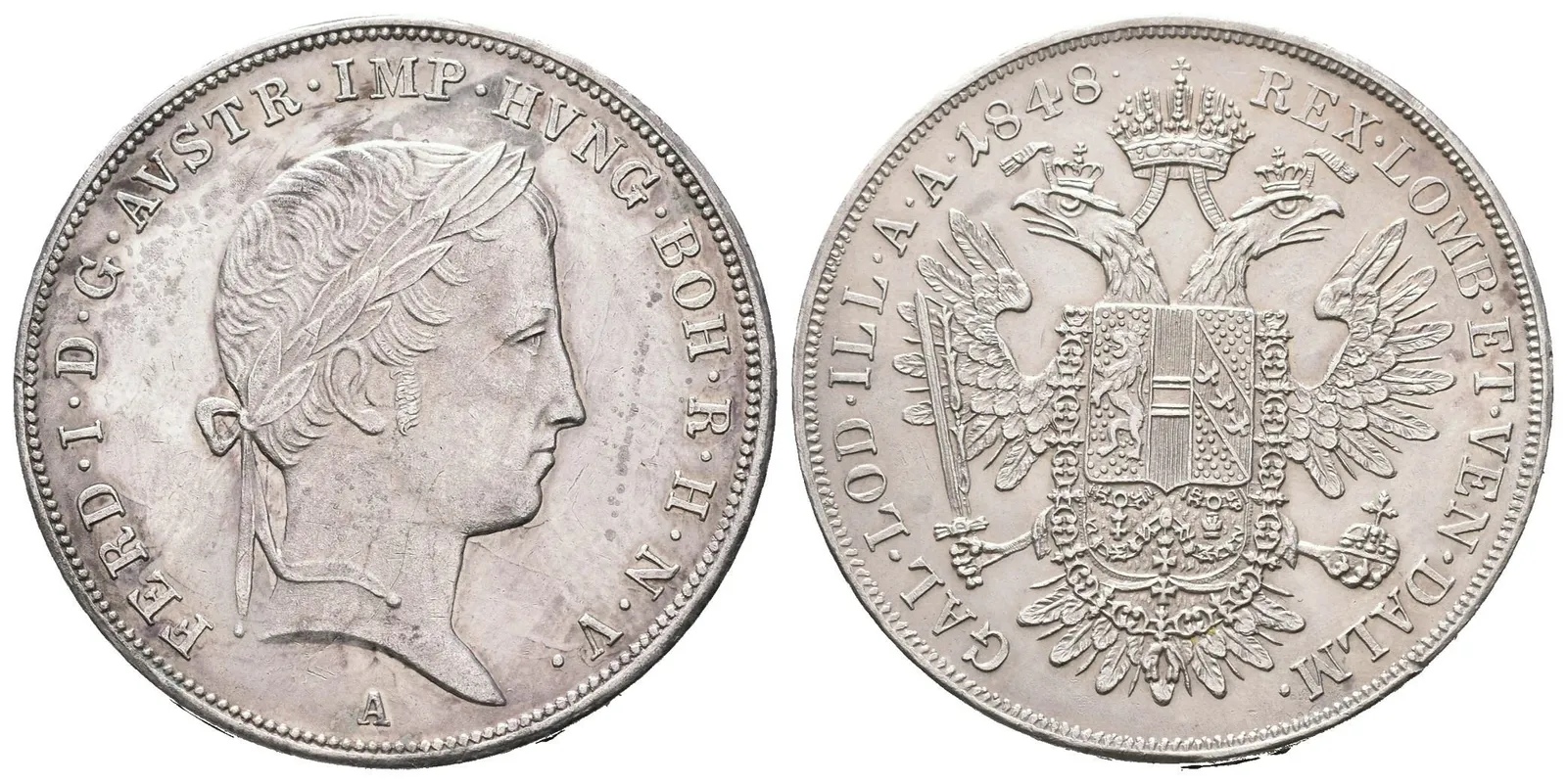 1/2 Tolar 1848 A (raženo pouze 3964 ks), — 1