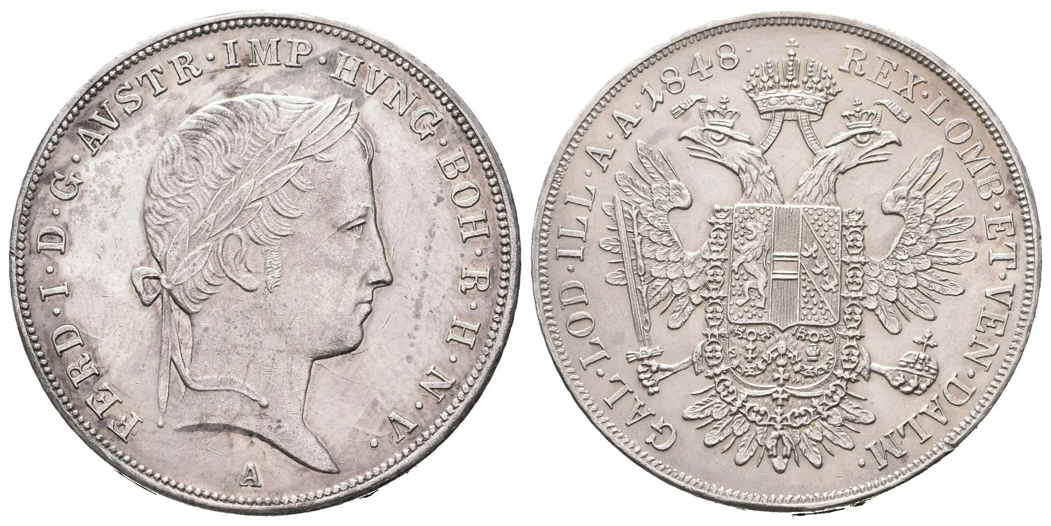 1/2 Tolar 1848 A (raženo pouze 3964 ks), — 1