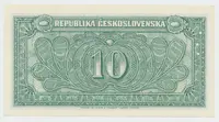 Československo, 10 Koruna b.d. (1945), perforace 3 md v obloučku, Hej.71a1.S2 - fotografie 2