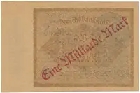 Německo, 1 Milliarde Mark 1923, Ro.110f - fotografie 2