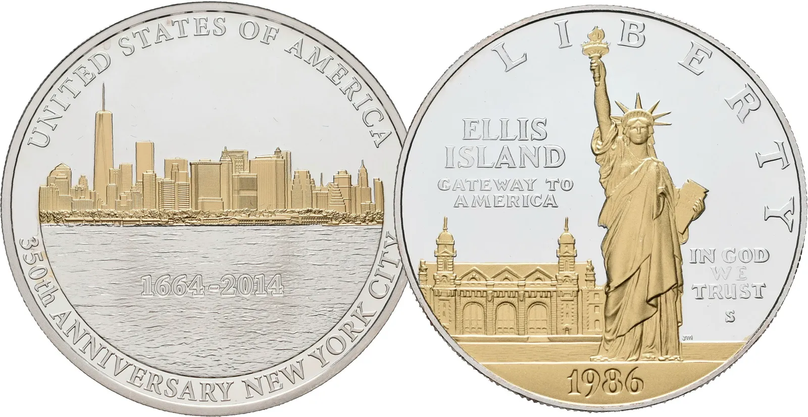 USA, Sada stříbrných mincí 1 Dollar 2014 PROOF