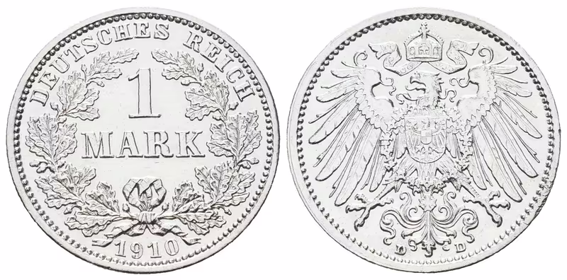 Německé císařství, 1 Marka 1910 A