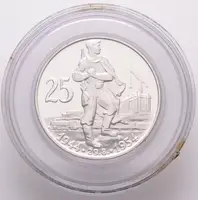 25 Kčs 1954 - 10. výročí SNP, PROOF, původní etue