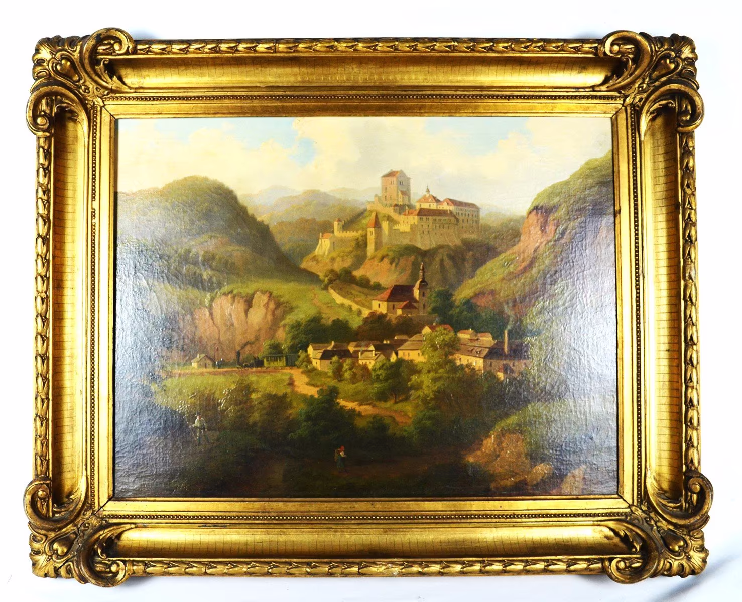 Romantická krajina s figurální stafáží