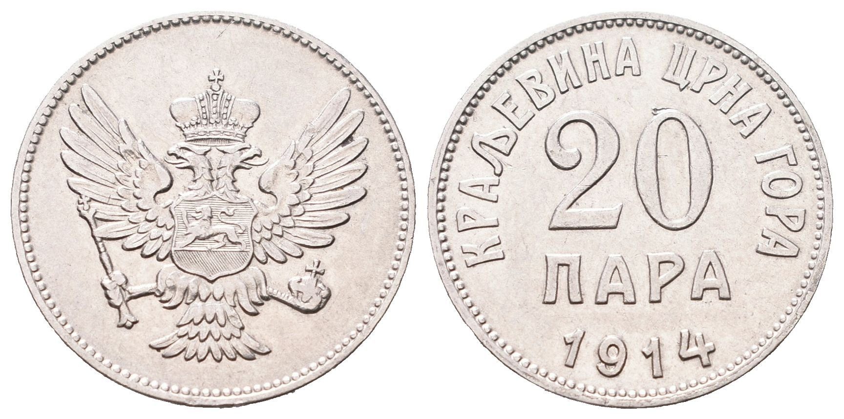 Černá Hora, 20 Para 1914