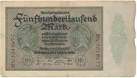Německo, 500000 Mark 1923, Ro.87b