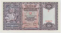 50 Koruna 1940, I. vydání, série Gl, Ji, Hej.50a.S1