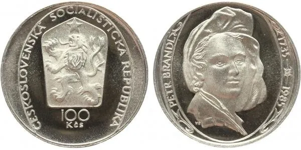 100 Kčs 1985 - Petr Brandl, PROOF