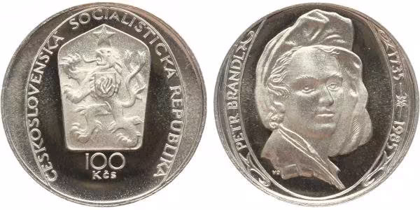 100 Kčs 1985 - Petr Brandl, PROOF