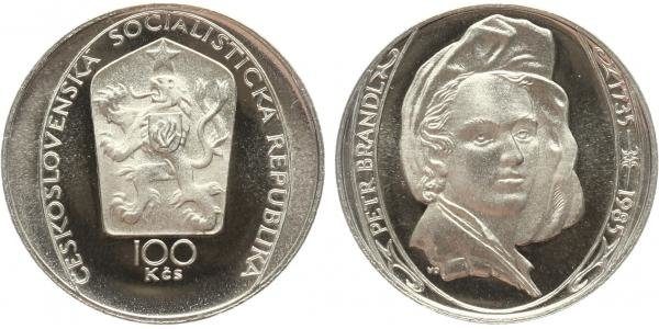 100 Kčs 1985 - Petr Brandl, PROOF