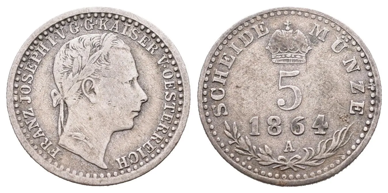 5 Krejcar 1864 A
