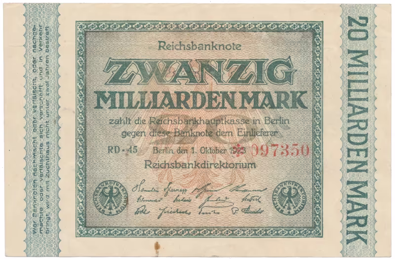 Německo, 20 Milliarden Mark 1923, Ro.115b