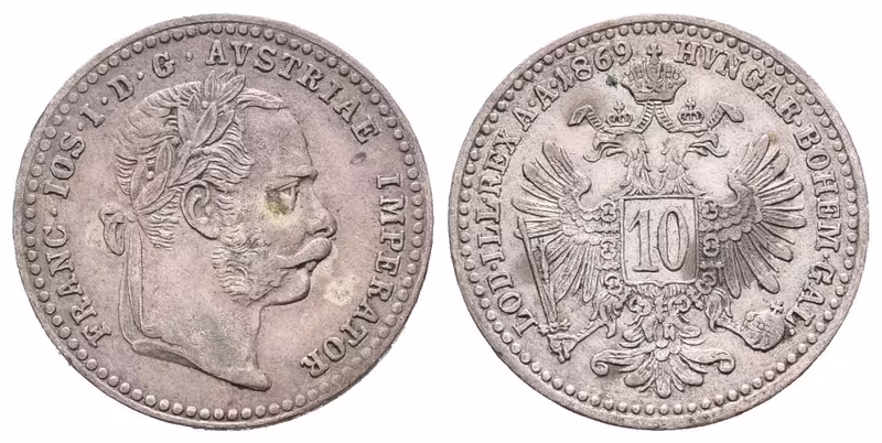 10 Krejcar 1869
