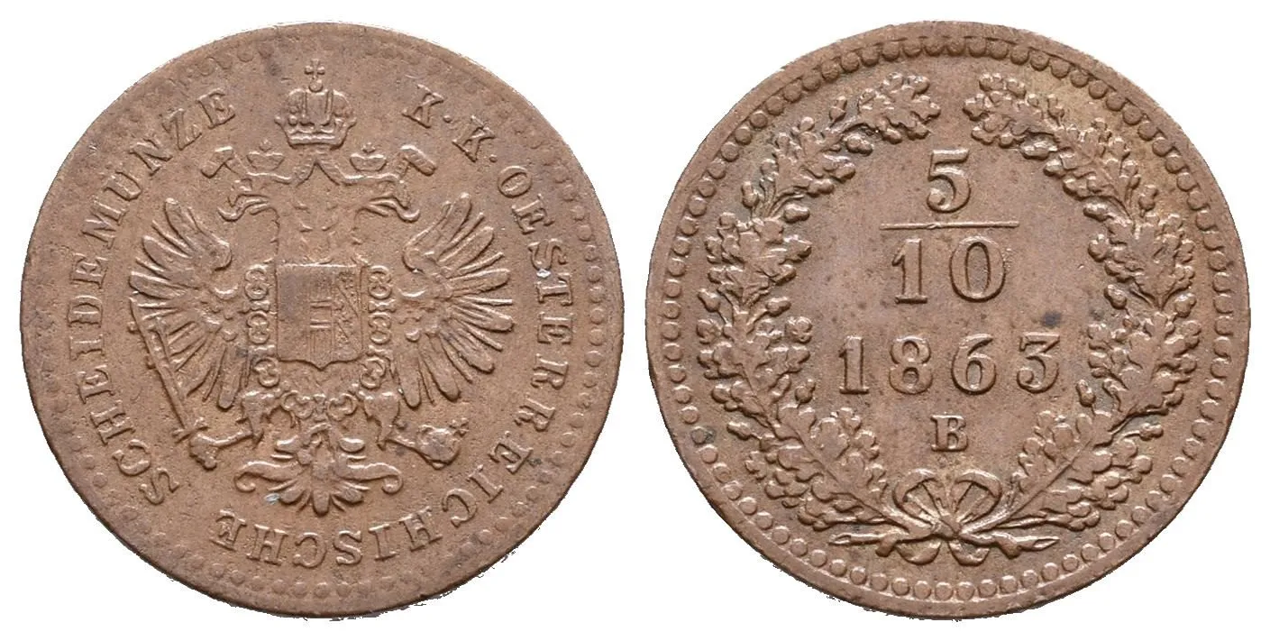 Rakouská a spolková měna, 1857 - 1892 — 1