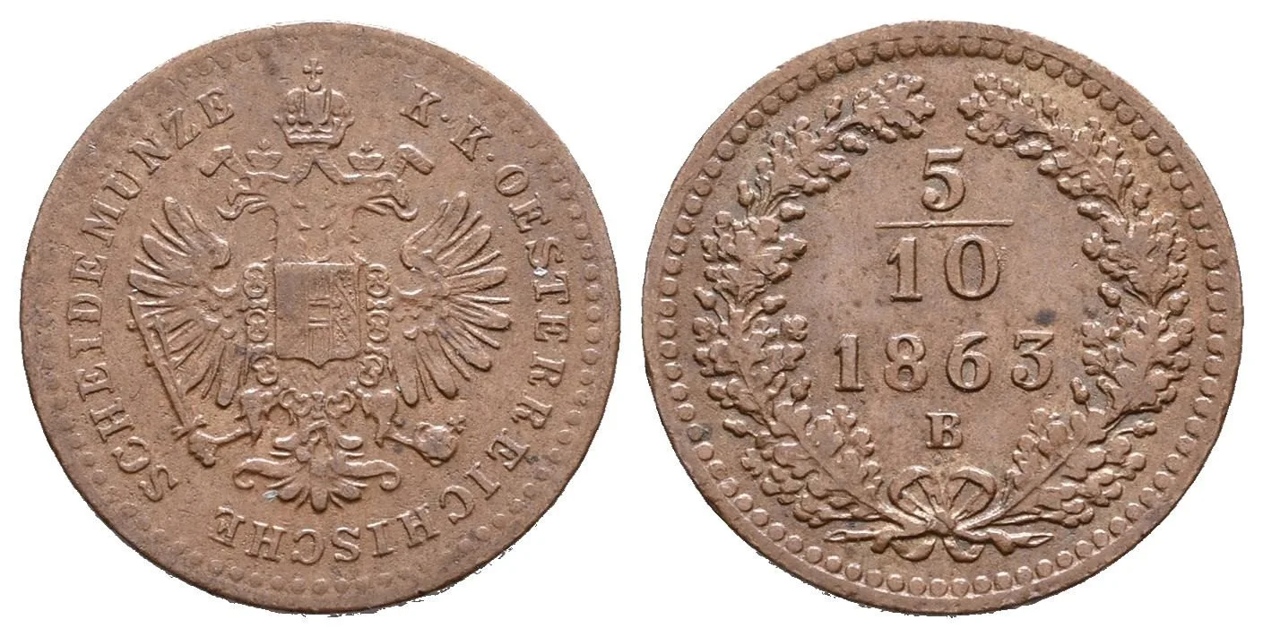 Rakouská a spolková měna, 1857 - 1892 — 1