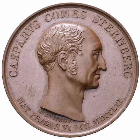 AE Medaile 1861 (Loos, König) - K založení Vlasteneckého musea v Praze.