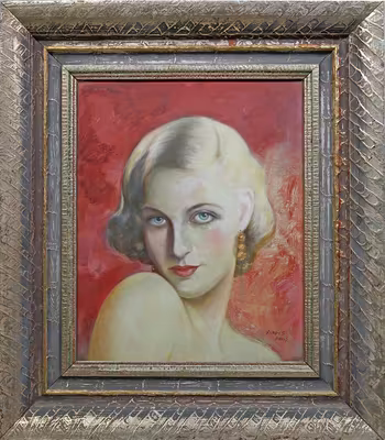Jaroslav Veris: Jaroslav Veris (1900 - 1983) - Portrét ženy - Paris