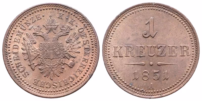 1 Krejcar 1851 A