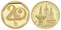 Medaile 2001 - Motiv 20 Haléře - Mincovní město České Budějovice
