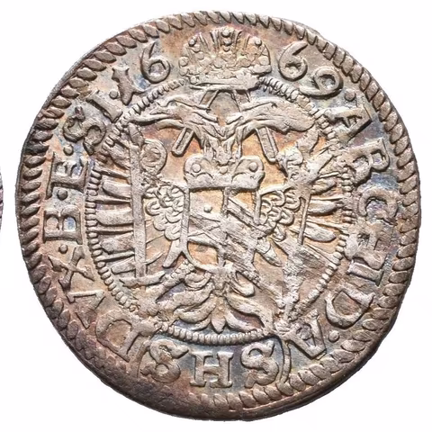 3 Krejcar 1669 SHS, Vratislav-Hammerschmidt, Hal.1623,