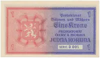 1 Koruna b.d. (1940), první série D001, Hej.30aD