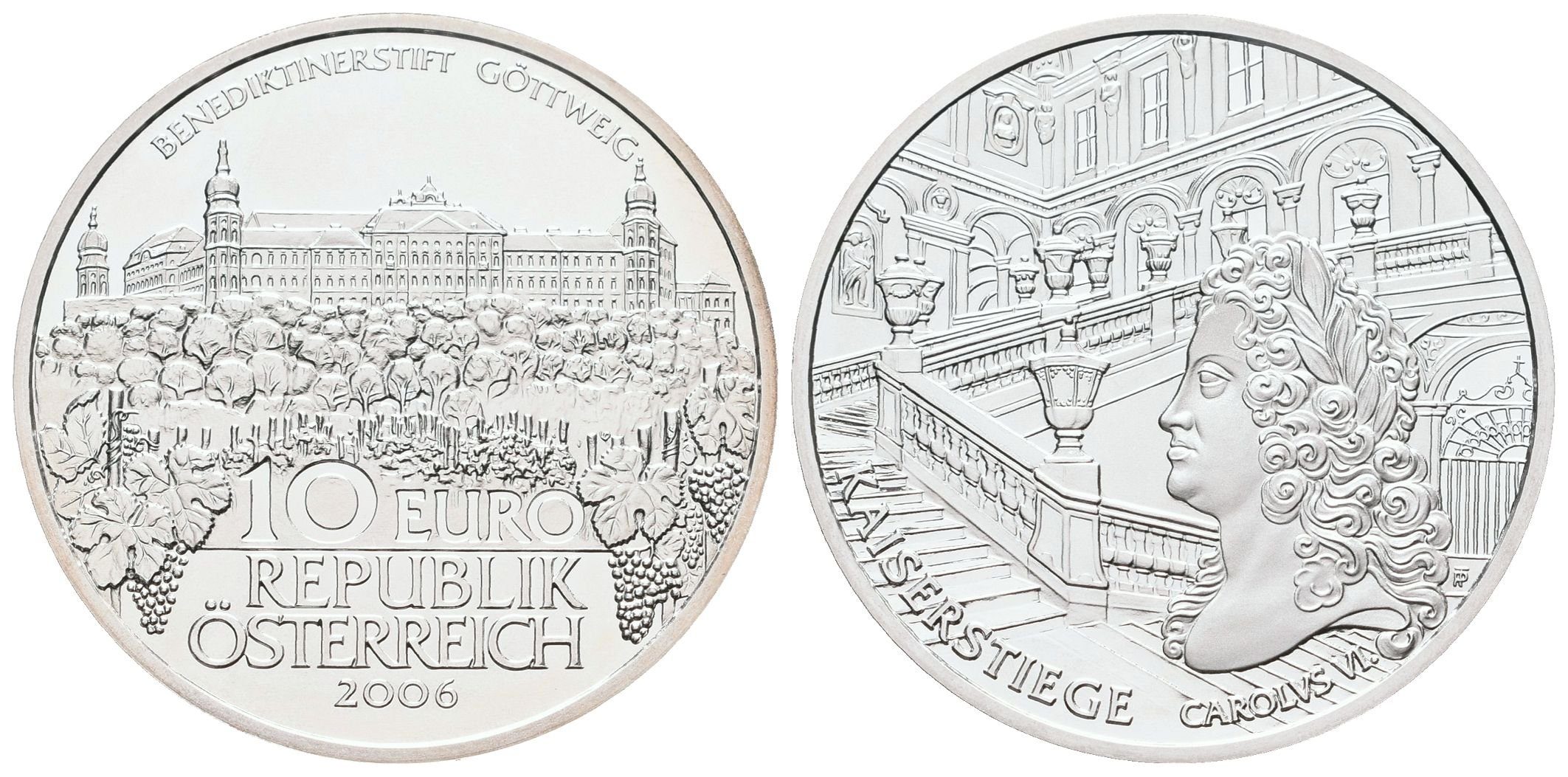 Rakousko, 10 Euro 2006 - Klášter Göttweig
