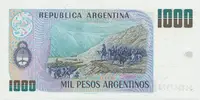 Argentina, 1000 Pesos Argentinos (1983~1985), P.317b - fotografie 2