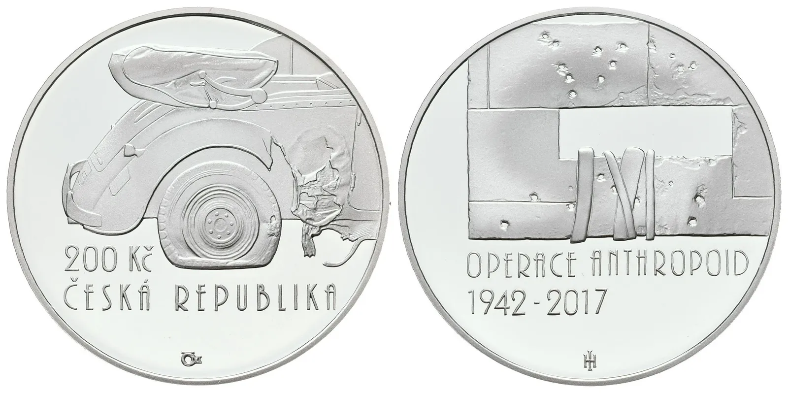200 Kč 2017 - Operace Anthropoid, PROOF