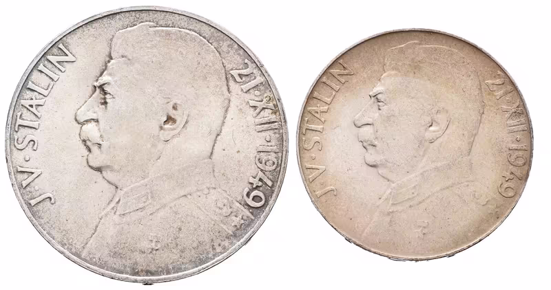 100 a 50 Koruna 1949 - Josef Vissarionovič Stalin