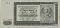 1000 Koruna 1942, II. vydání, série Gb, Hej.39a