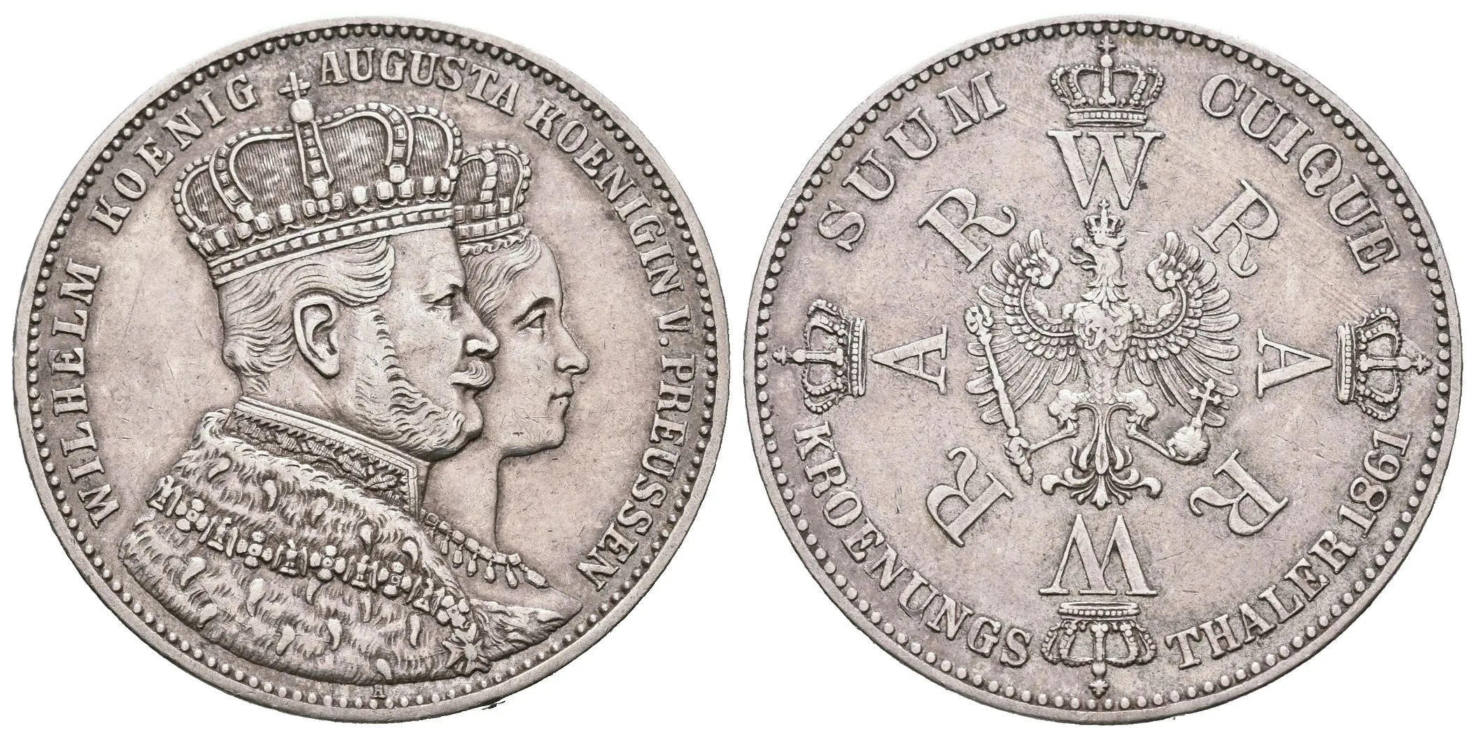 Tolar 1861 A - Korunovační, Dav.778, KM.488, patina, rysky — 1