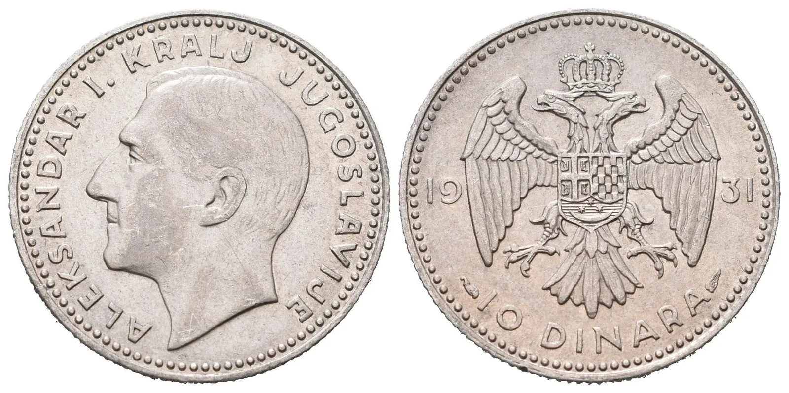 Jugoslávie, 10 Dinar 1931